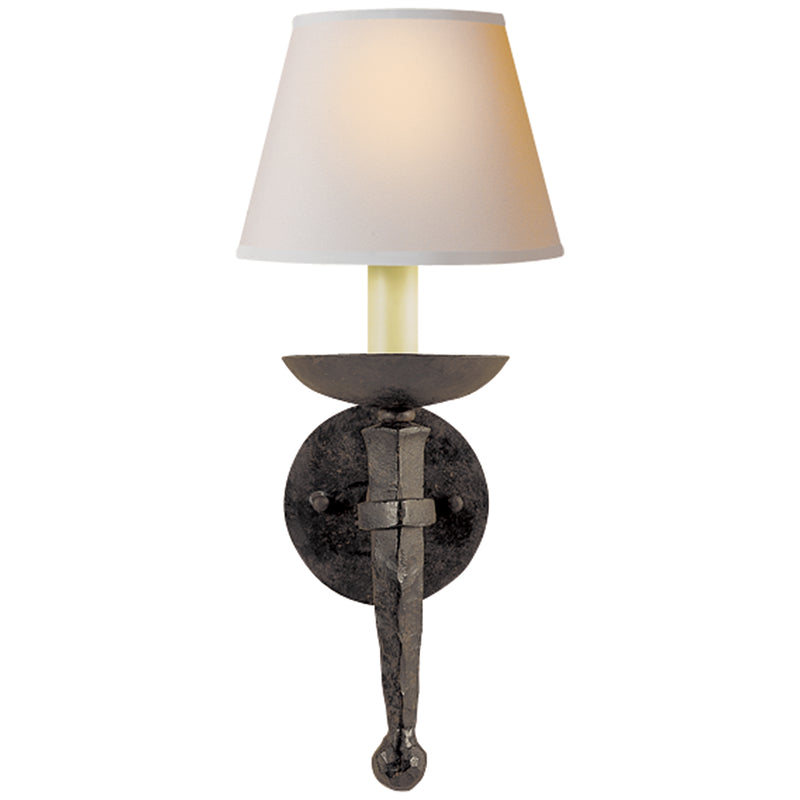 Visual Comfort Signature CHD 1404BR-NP One Light Wall Sconce, Blackened Rust