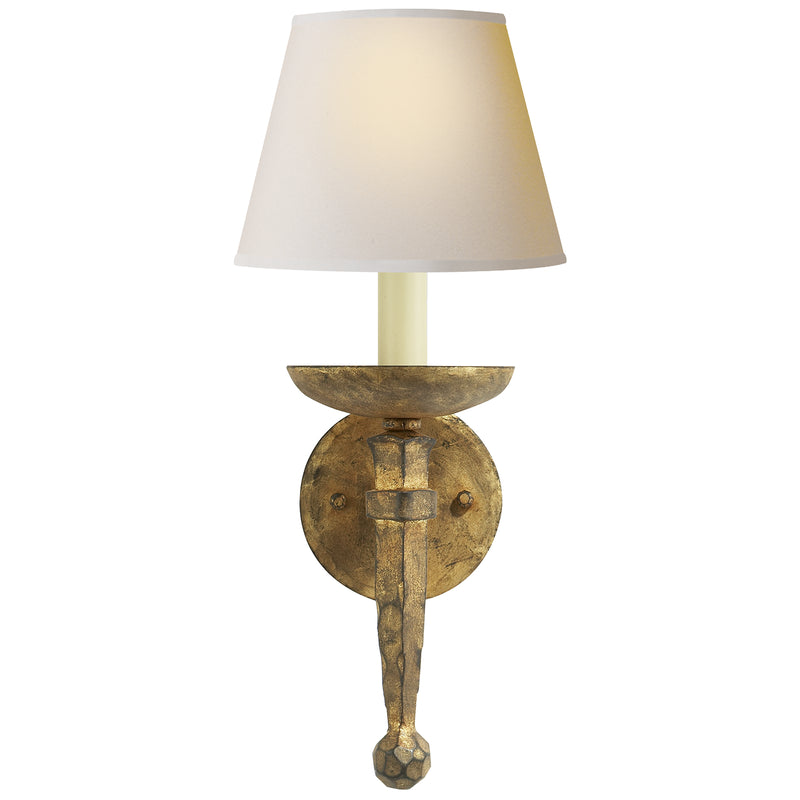 Visual Comfort Signature CHD 1404GI-NP One Light Wall Sconce, Gilded Iron