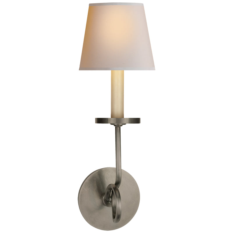 Visual Comfort Signature CHD 1610AN-NP One Light Wall Sconce, Antique Nickel