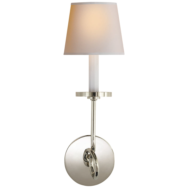 Visual Comfort Signature CHD 1610PN-NP One Light Wall Sconce, Polished Nickel