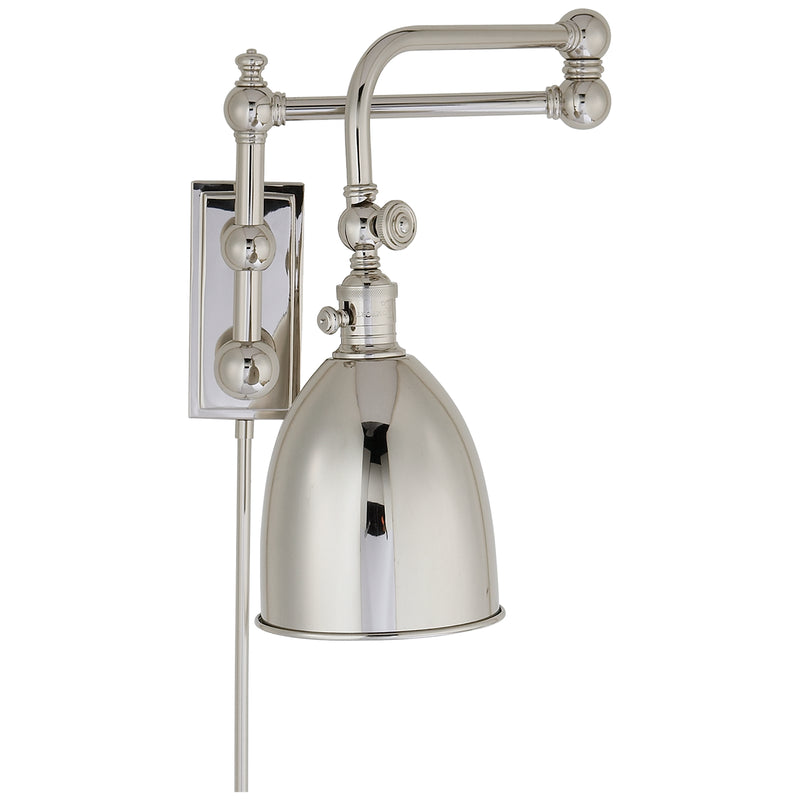 Visual Comfort Signature CHD 2150PN-PN One Light Wall Sconce, Polished Nickel