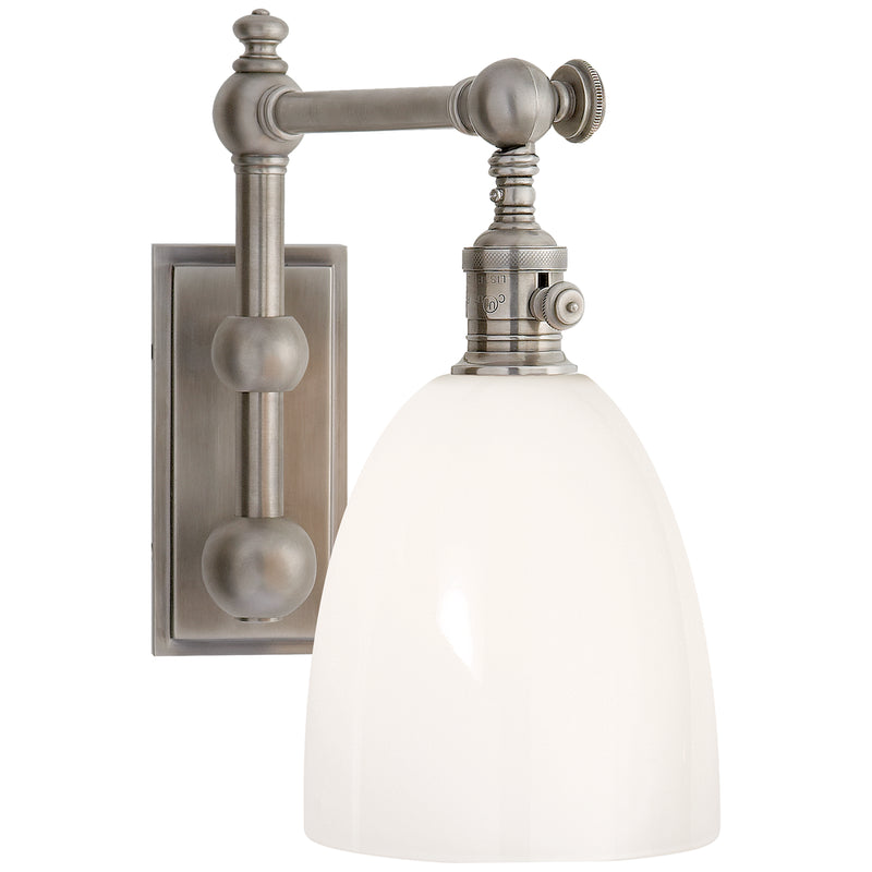 Visual Comfort Signature CHD 2153AN-WG One Light Wall Sconce, Antique Nickel