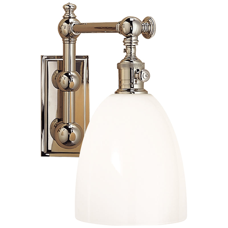 Visual Comfort Signature CHD 2153PN-WG One Light Wall Sconce, Polished Nickel