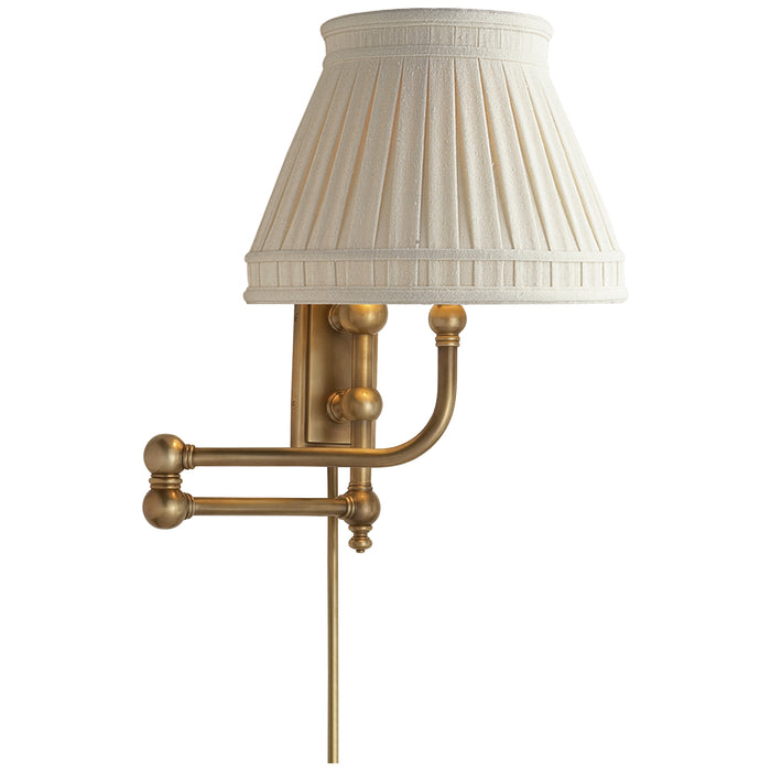 Visual Comfort Signature CHD 2154AB-LCC One Light Swing Arm Wall Lamp, Antique-Burnished Brass