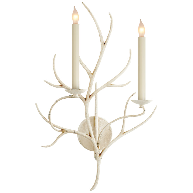 Visual Comfort Signature CHD 2470OW Two Light Wall Sconce, Old White