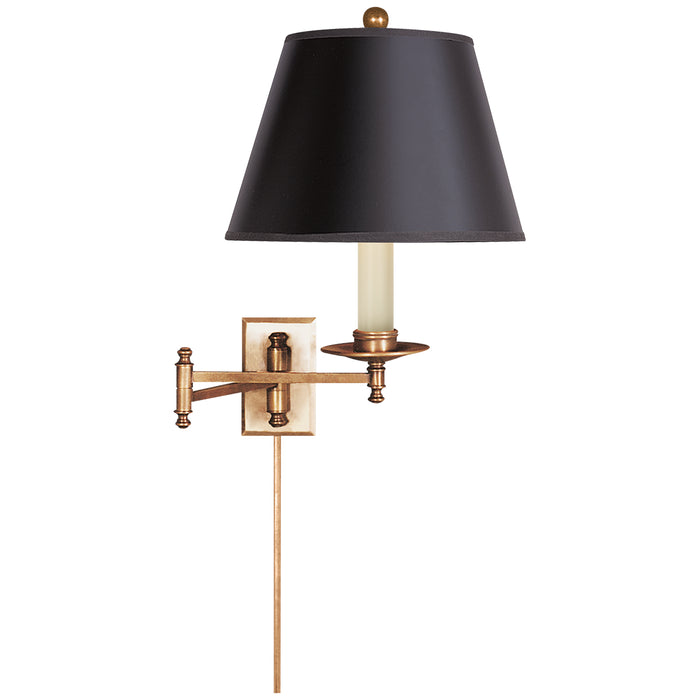 Visual Comfort Signature CHD 5101AB-B One Light Swing Arm Wall Lamp, Antique-Burnished Brass
