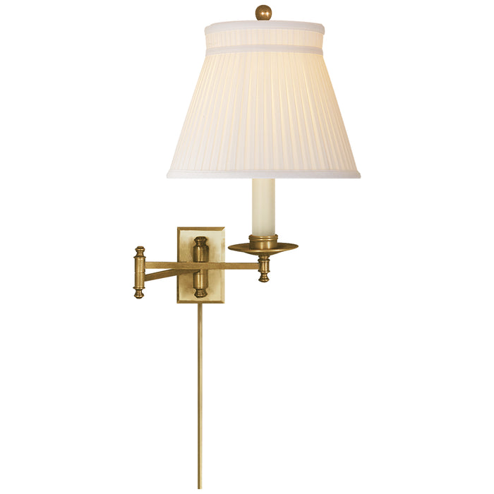 Visual Comfort Signature CHD 5101AB-SC One Light Swing Arm Wall Lamp, Antique-Burnished Brass