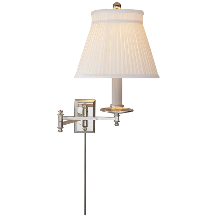 Visual Comfort Signature CHD 5101PN-SC One Light Swing Arm Wall Lamp, Polished Nickel