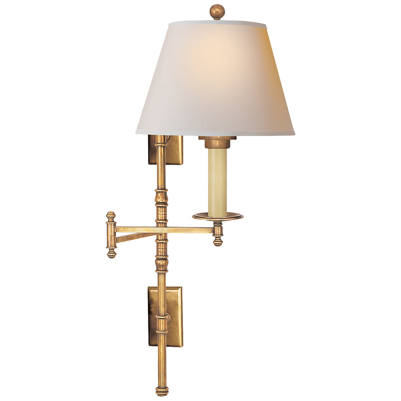 Visual Comfort Signature CHD 5102AB-NP One Light Wall Sconce, Antique-Burnished Brass