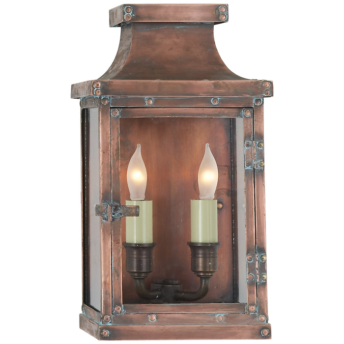 Visual Comfort Signature CHO 2150NC Two Light Wall Lantern, Natural Copper