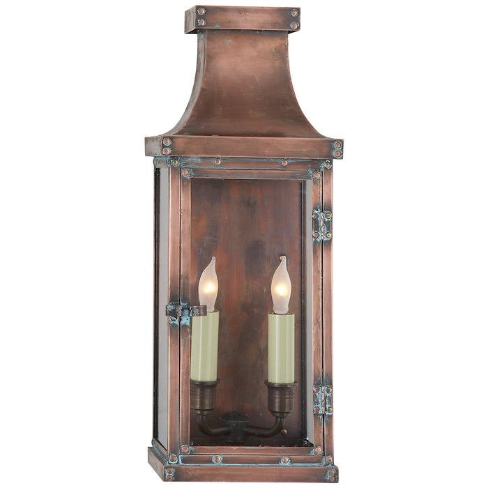 Visual Comfort Signature CHO 2152NC Two Light Wall Lantern, Natural Copper