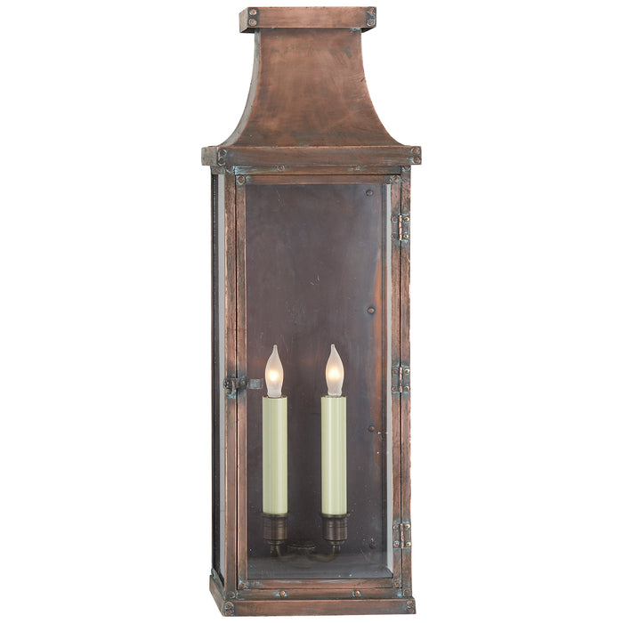 Visual Comfort Signature CHO 2154NC Two Light Wall Lantern, Natural Copper