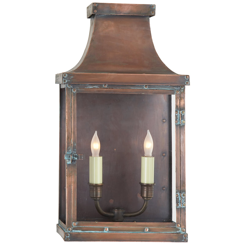Visual Comfort Signature CHO 2156NC Two Light Wall Lantern, Natural Copper