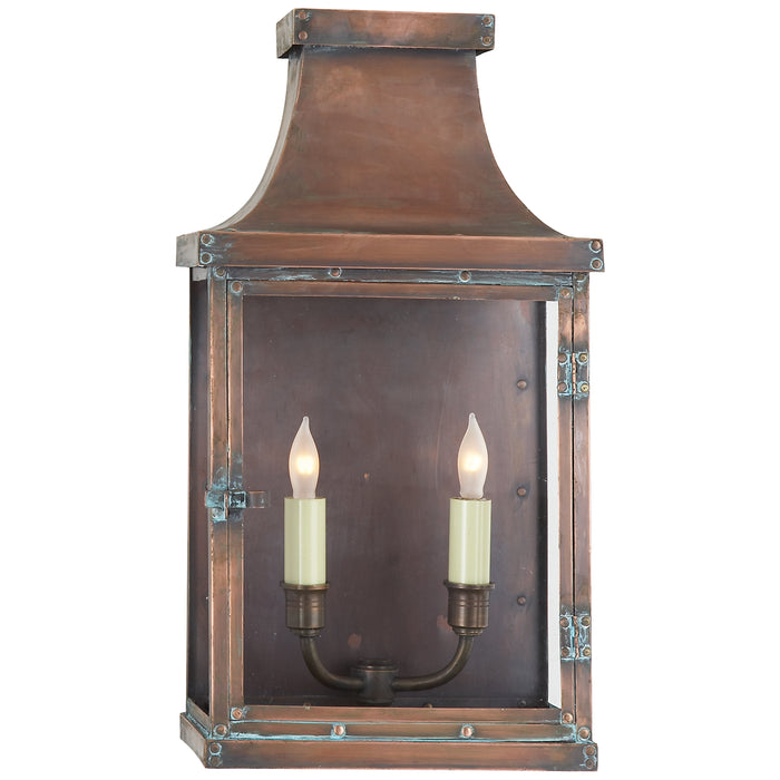 Visual Comfort Signature CHO 2156NC Two Light Wall Lantern, Natural Copper