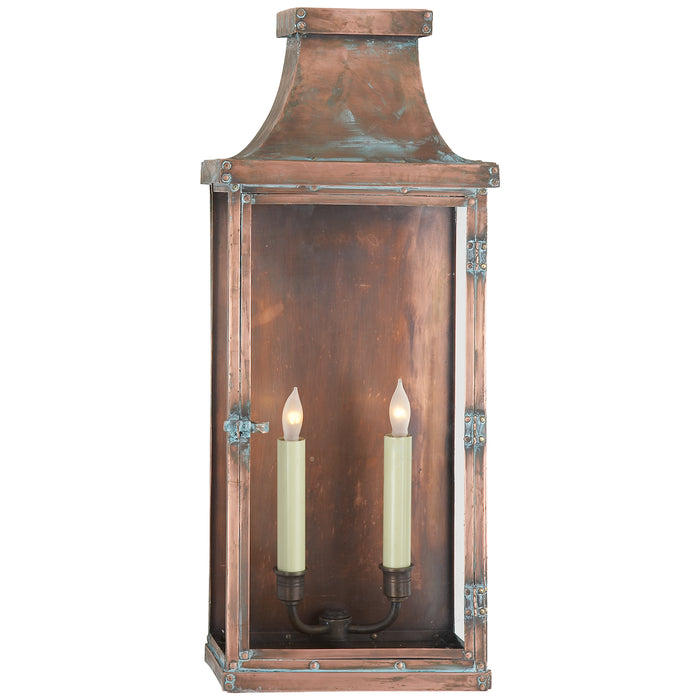 Visual Comfort Signature CHO 2157NC Two Light Wall Lantern, Natural Copper