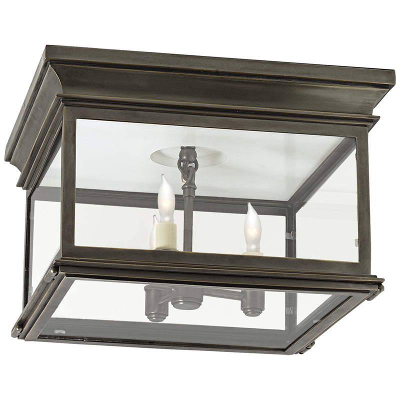 Visual Comfort Signature CHO 4311BZ-CG Three Light Flush Mount, Bronze