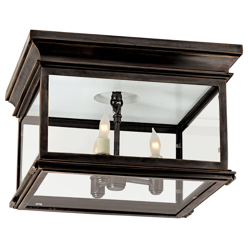Visual Comfort Signature CHO 4311BZ-CG Three Light Flush Mount, Bronze