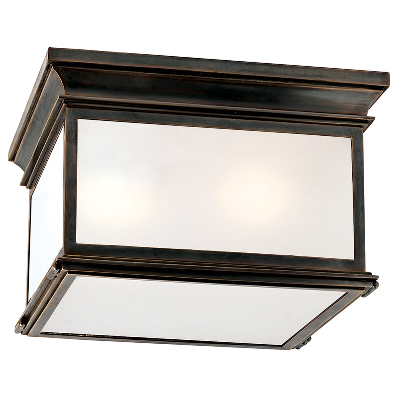 Visual Comfort Signature CHO 4311BZ-FG Three Light Flush Mount, Bronze