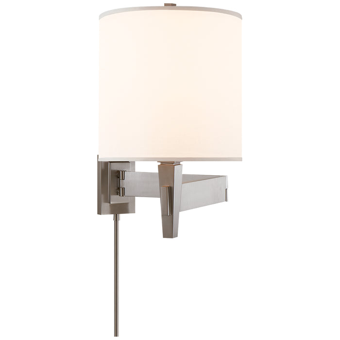 Visual Comfort Signature PT 2000BC-S One Light Swing Arm Wall Lamp, Brushed Chrome