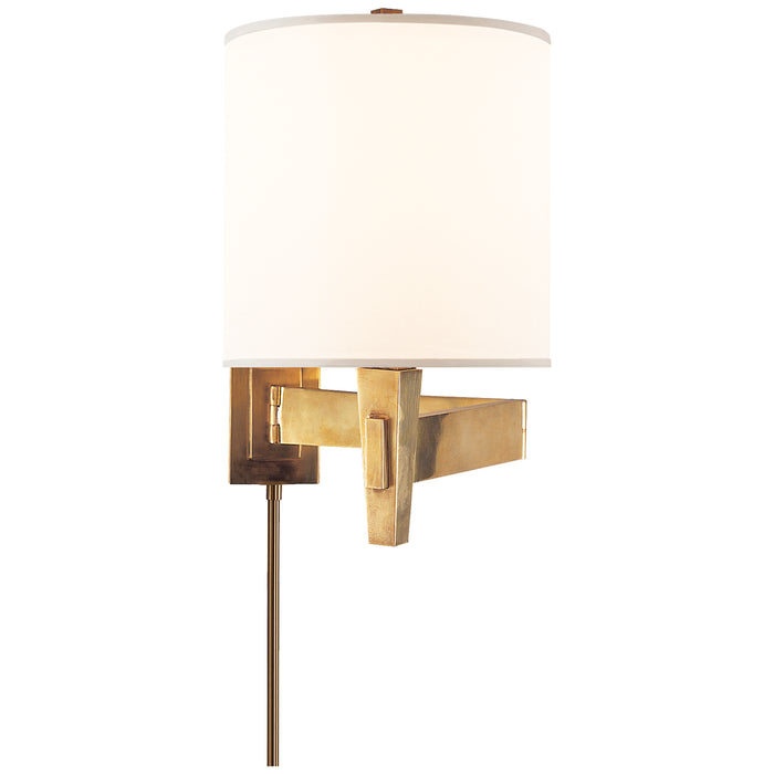 Visual Comfort Signature PT 2000HAB-S One Light Swing Arm Wall Lamp, Hand-Rubbed Antique Brass