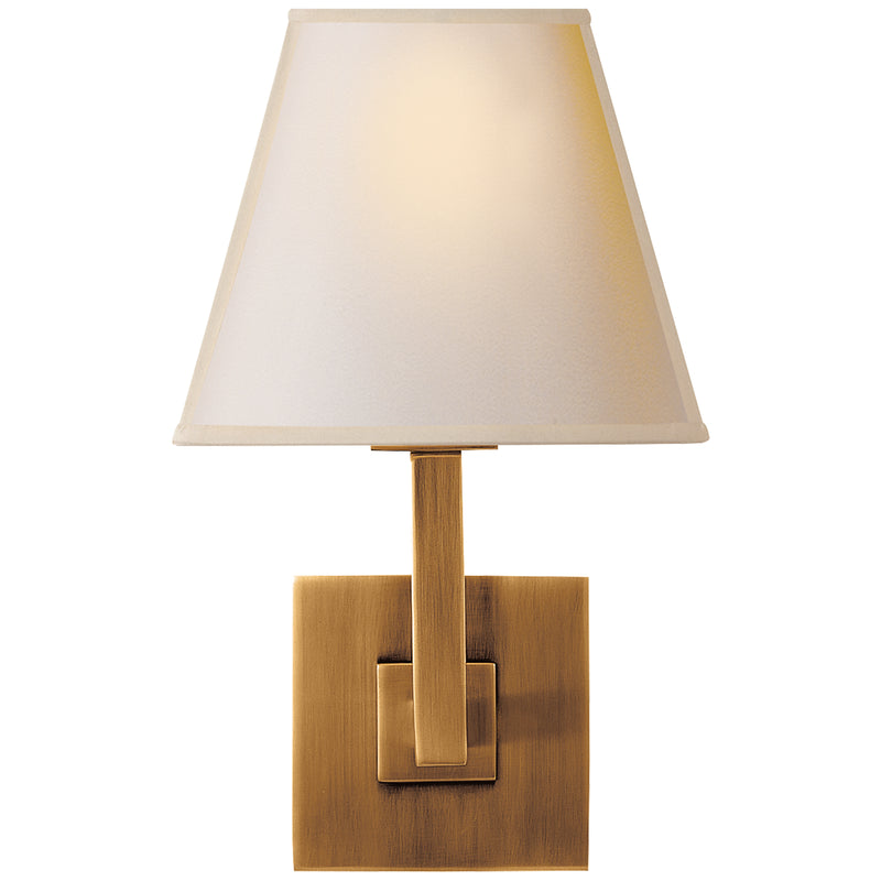 Visual Comfort Signature S 20HAB-NPS One Light Wall Sconce, Hand-Rubbed Antique Brass