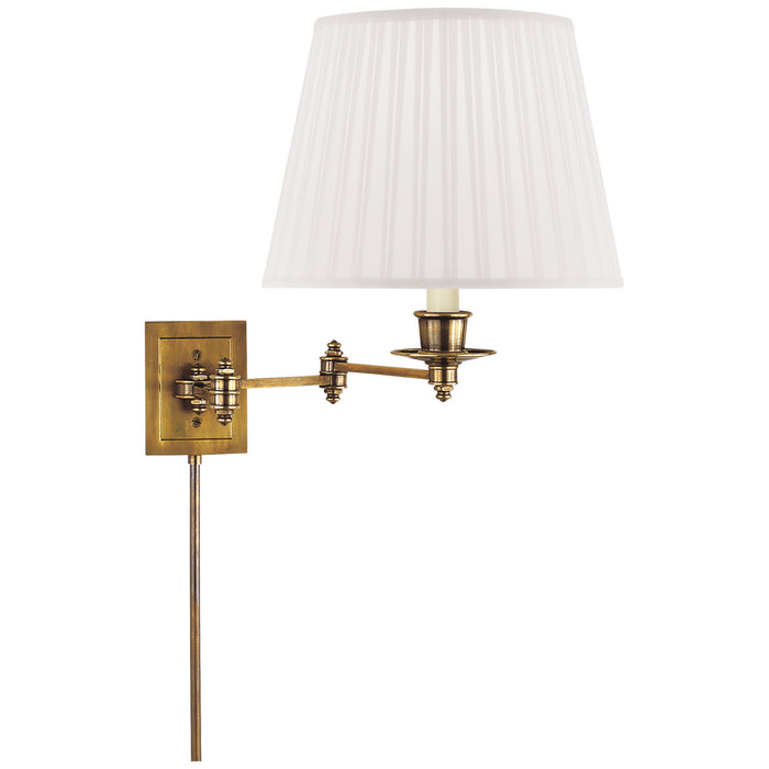 Visual Comfort Signature S 2000HAB-S One Light Swing Arm Wall Lamp, Hand-Rubbed Antique Brass
