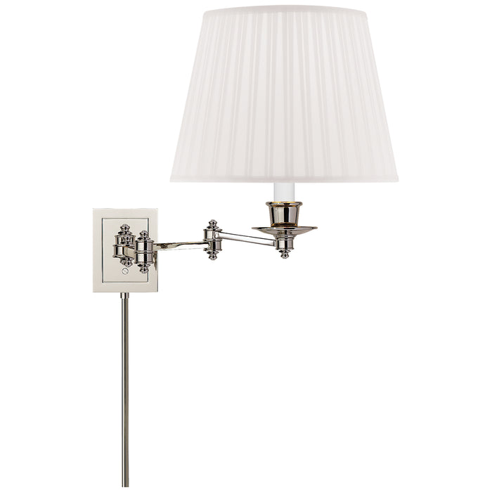 Visual Comfort Signature S 2000PN-S One Light Swing Arm Wall Lamp, Polished Nickel