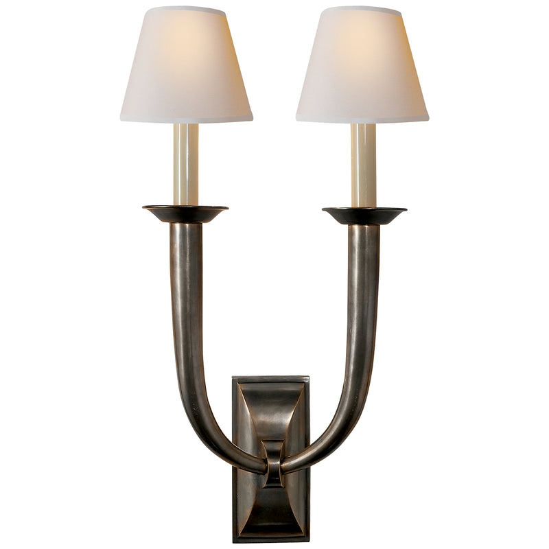 Visual Comfort Signature S 2021BZ-NP Two Light Wall Sconce, Bronze