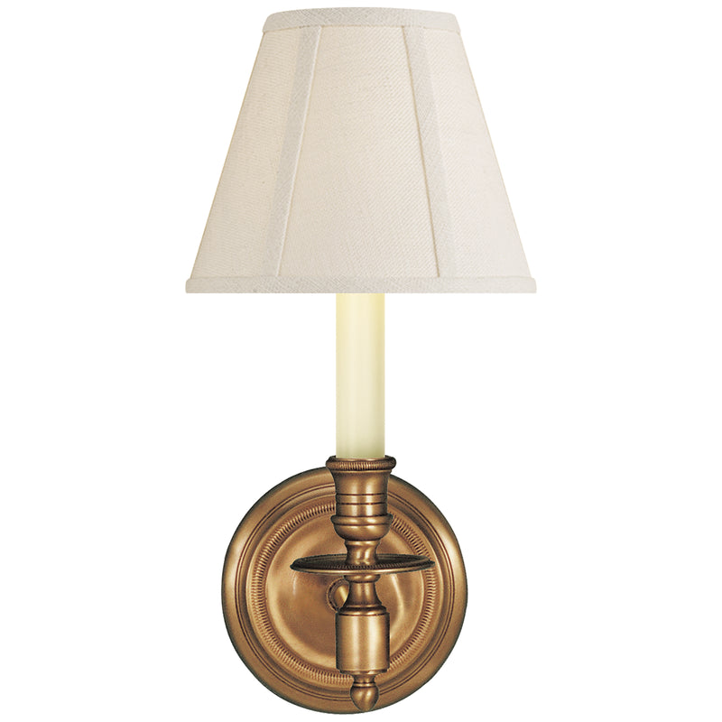 Visual Comfort Signature S 2110HAB-L One Light Wall Sconce, Hand-Rubbed Antique Brass