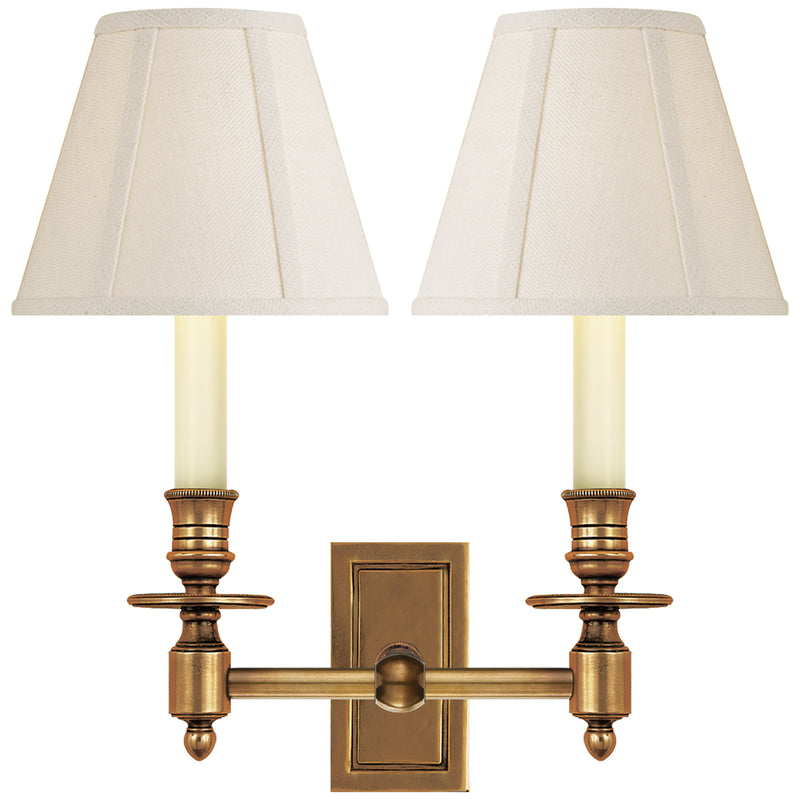 Visual Comfort Signature S 2212HAB-L Two Light Wall Sconce, Hand-Rubbed Antique Brass