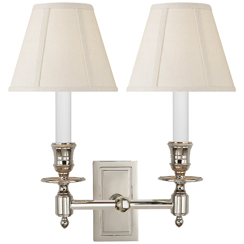 Visual Comfort Signature S 2212PN-L Two Light Wall Sconce, Polished Nickel