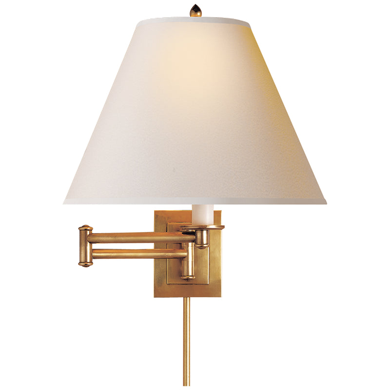 Visual Comfort Signature S 2500HAB-NP One Light Wall Sconce, Hand-Rubbed Antique Brass