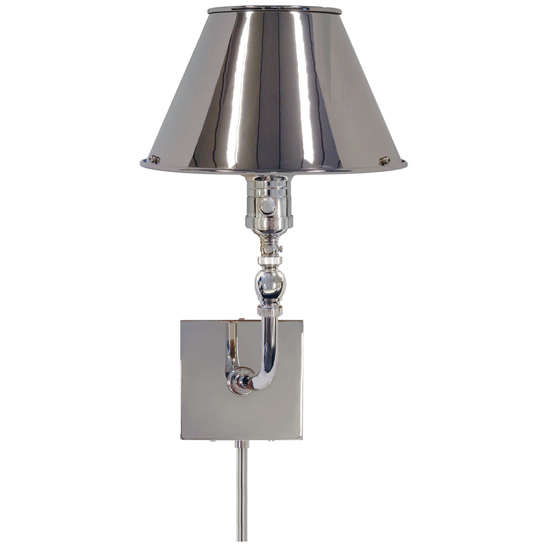 Visual Comfort Signature S 2650PN-PN One Light Wall Sconce, Polished Nickel