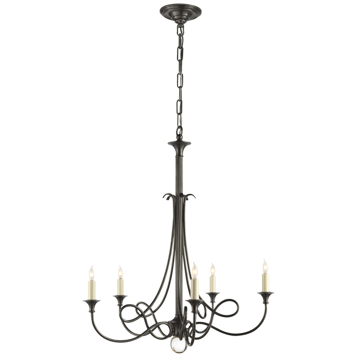 Visual Comfort Signature SC 5015BZ Five Light Chandelier, Bronze