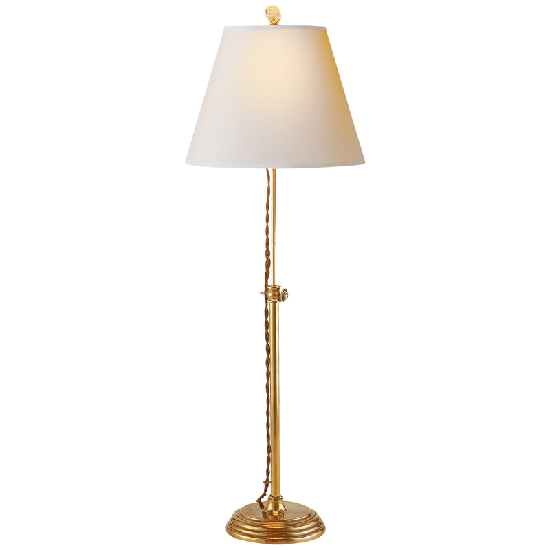 Visual Comfort Signature SK 3005HAB-NP One Light Table Lamp, Hand-Rubbed Antique Brass