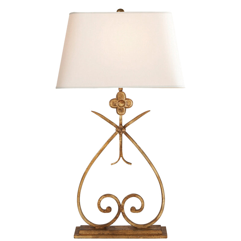 Visual Comfort Signature SK 3100GI-NP One Light Table Lamp, Gilded Iron