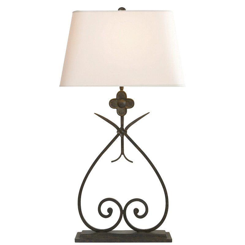 Visual Comfort Signature SK 3100NR-NP One Light Table Lamp, Natural Rusted Iron