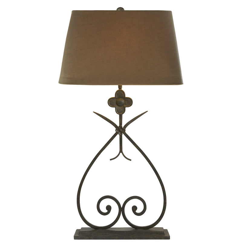 Visual Comfort Signature SK 3100NR-TL One Light Table Lamp, Natural Rusted Iron
