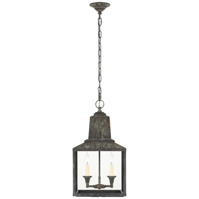 Visual Comfort Signature SK 5007VG Two Light Lantern, Verdigris