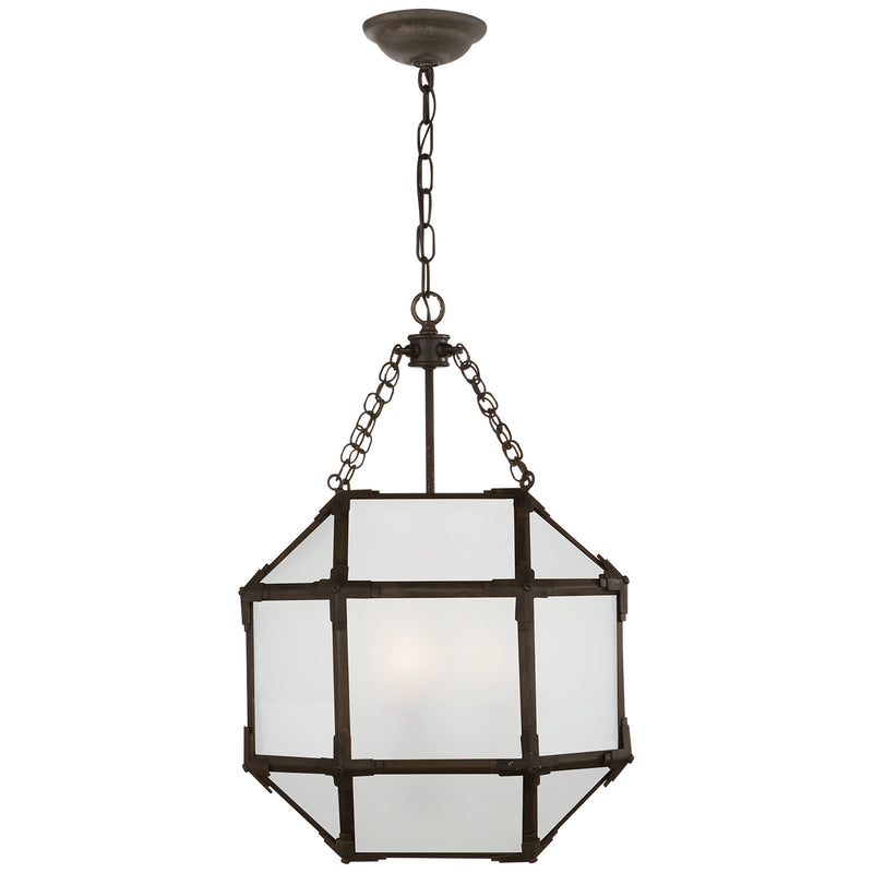 Visual Comfort Signature SK 5008AZ-FG Three Light Lantern, Antique Zinc