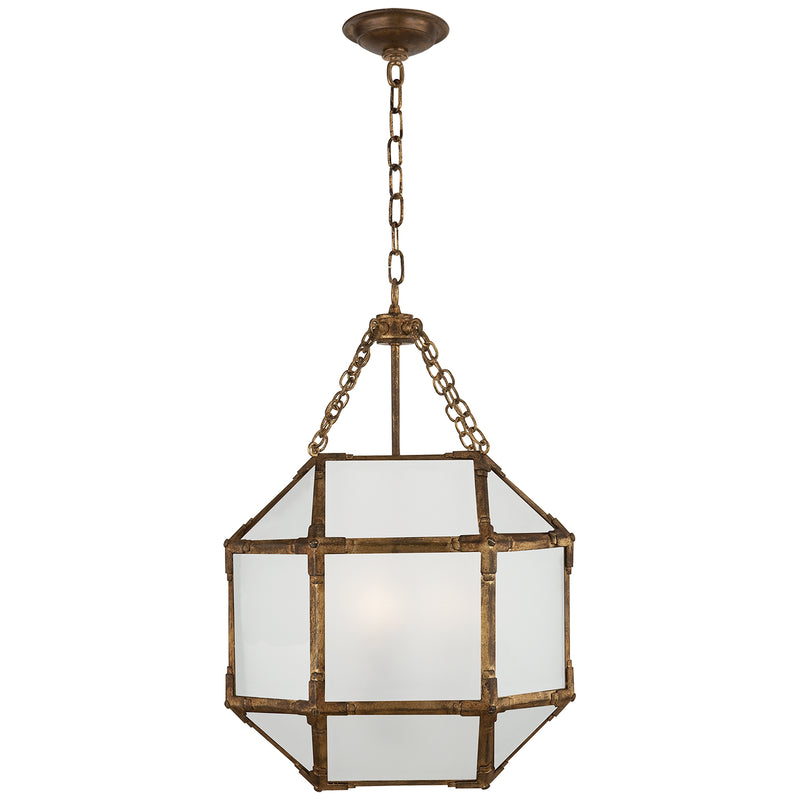 Visual Comfort Signature SK 5008GI-FG Three Light Lantern, Gilded Iron