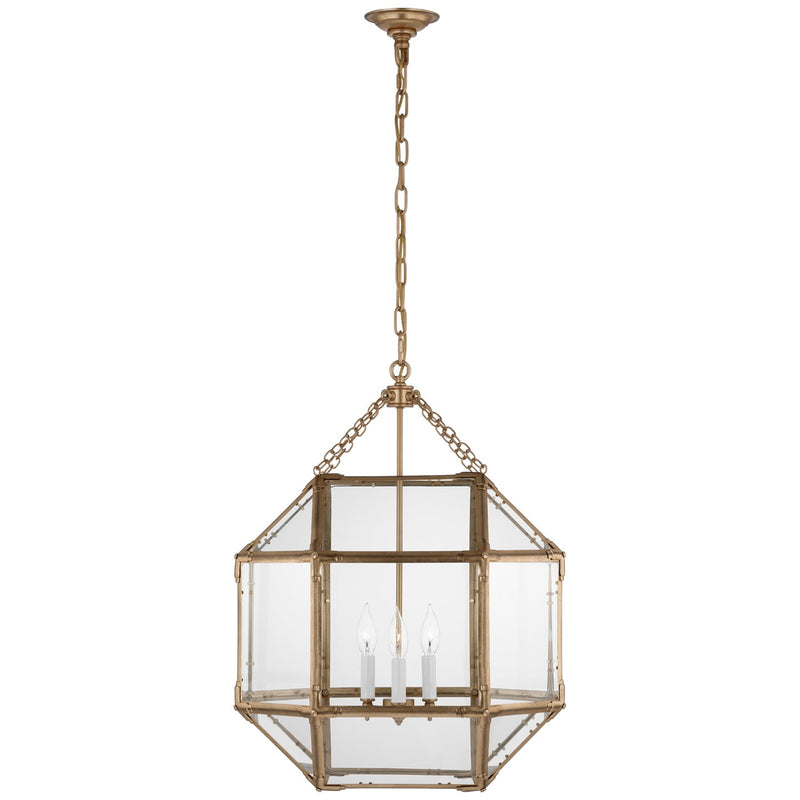 Visual Comfort Signature SK 5009GI-CG Three Light Lantern, Gilded Iron