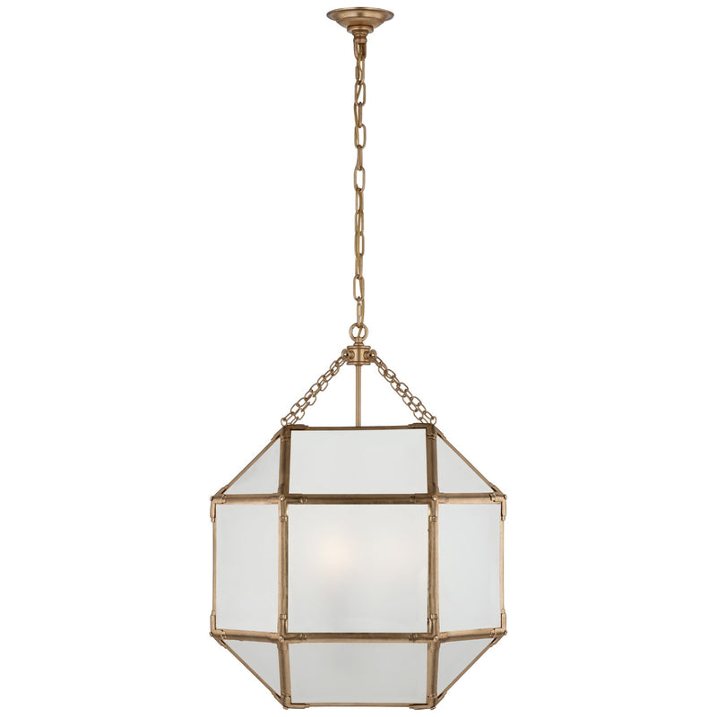 Visual Comfort Signature SK 5009GI-FG Three Light Lantern, Gilded Iron