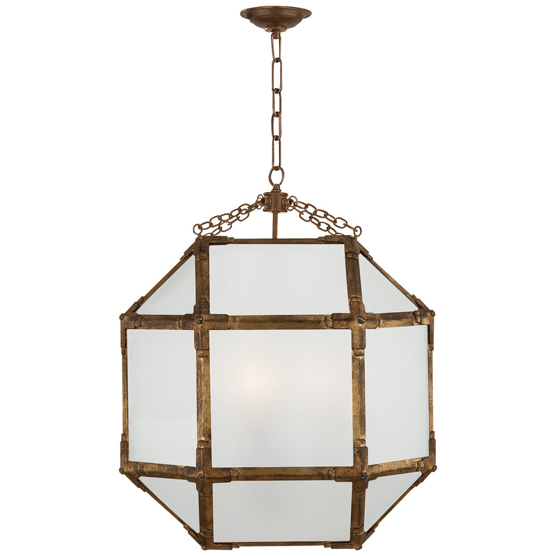 Visual Comfort Signature SK 5009GI-FG Three Light Lantern, Gilded Iron