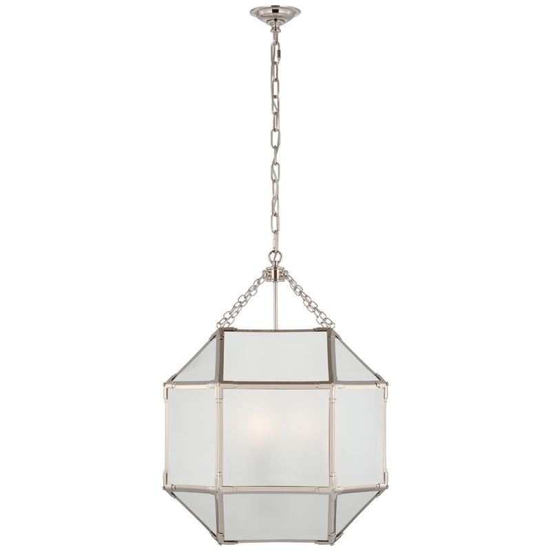 Visual Comfort Signature SK 5009PN-FG Three Light Lantern, Polished Nickel