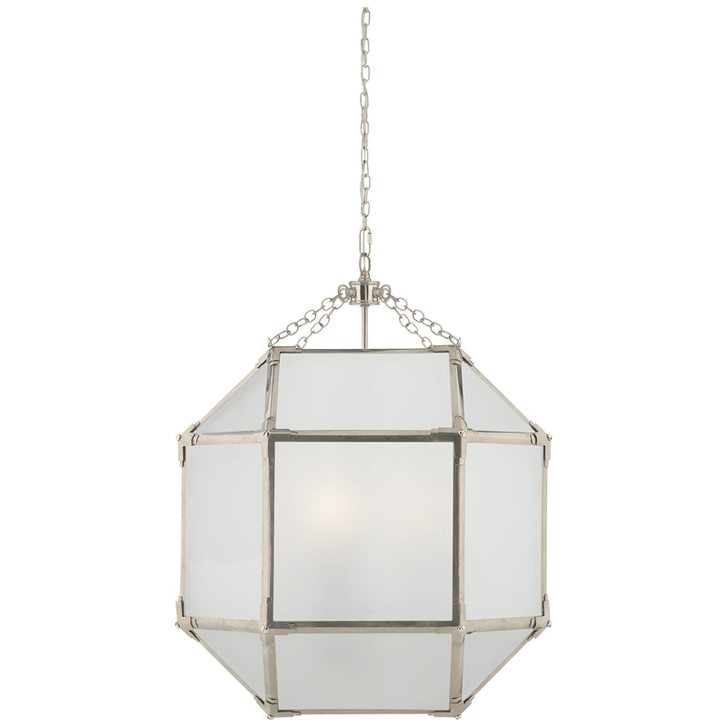 Visual Comfort Signature SK 5009PN-FG Three Light Lantern, Polished Nickel