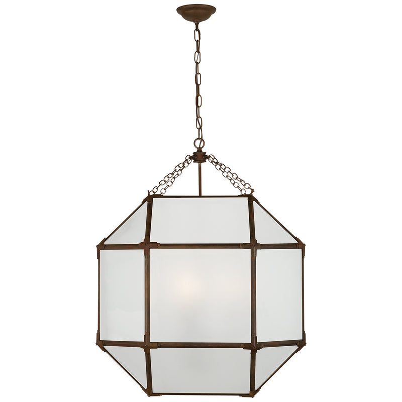 Visual Comfort Signature SK 5010AZ-FG Three Light Lantern, Antique Zinc