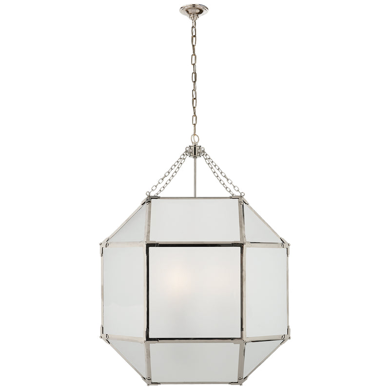 Visual Comfort Signature SK 5010PN-FG Three Light Lantern, Polished Nickel