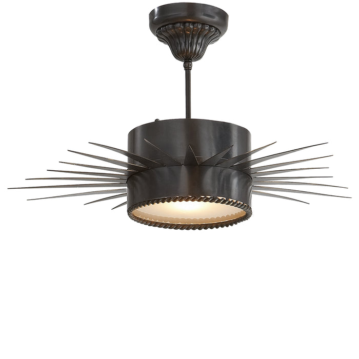 Visual Comfort Signature SK 5201BZ One Light Semi Flush Mount, Bronze
