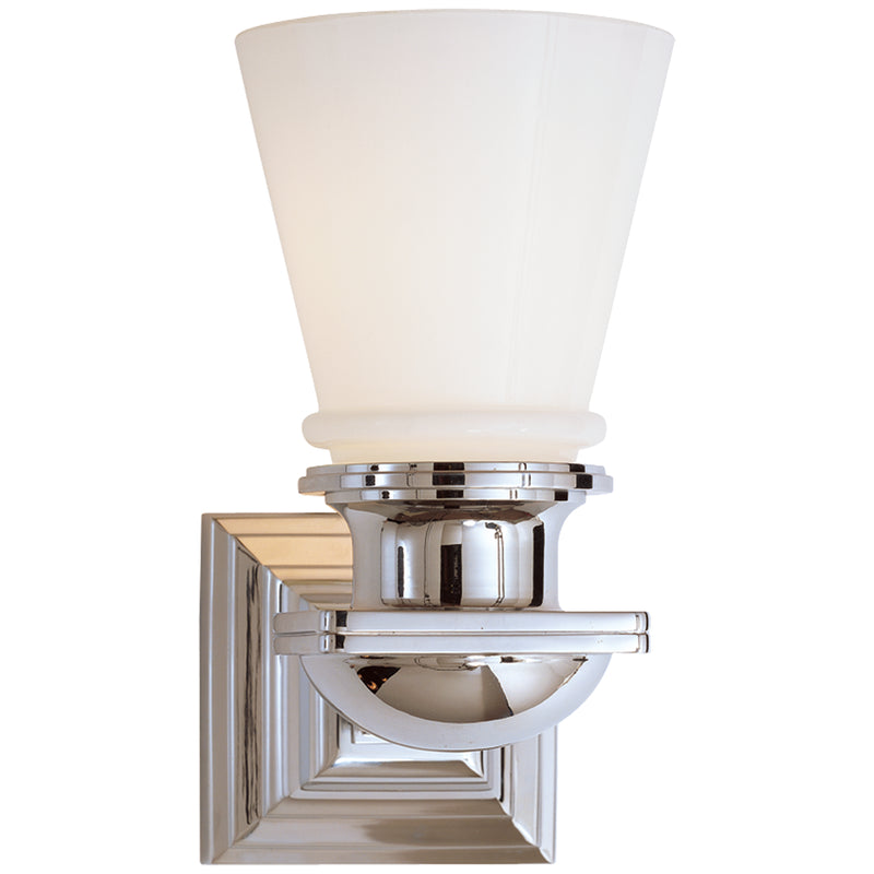 Visual Comfort Signature SL 2151PN-WG One Light Wall Sconce, Polished Nickel